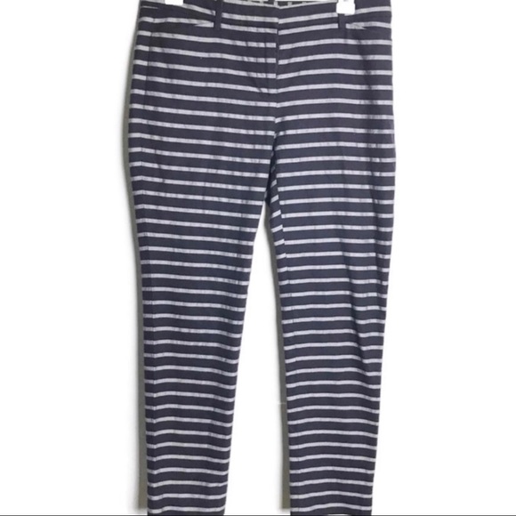 GAP | Slim Cropped Pants Blue Stripe Size 0 - Picture 2 of 5